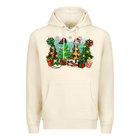 Sandshell christmas trees with football Premium Hoodie - Zillion Design Studio