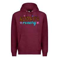 Burgundy always ranchy Premium Hoodie - texasbilliewilder