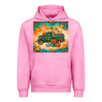 Fuchsia Pink Pumpkin farm Urban Hoodie - RanaPortraitStore