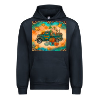 Navy Pumpkin farm Urban Hoodie - RanaPortraitStore