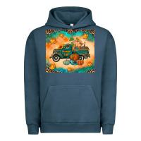 Pigment Midnight Navy Pumpkin farm Urban Hoodie - RanaPortraitStore