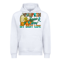 White Pumpkin spice and livin' my best life Urban Hoodie - RanaPortraitStore