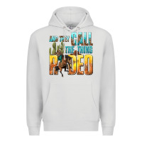 Dove Grey and they call the thing rodeo Premium Hoodie - texasbilliewilder