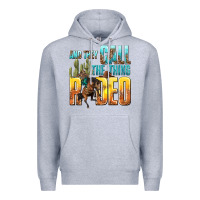 Heather Grey and they call the thing rodeo Premium Hoodie - texasbilliewilder