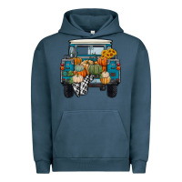 Pigment Midnight Navy Fall Pumpkin Farm Truck Urban Hoodie - RanaPortraitStore