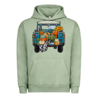 Pigment Oil Green Fall Pumpkin Farm Truck Urban Hoodie - RanaPortraitStore