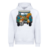 White Fall Pumpkin Farm Truck Urban Hoodie - RanaPortraitStore