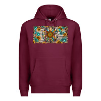 Burgundy western sunflower and gemstone license plate Premium Hoodie - RanaPortraitStore