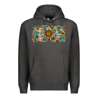 Charcoal Heather western sunflower and gemstone license plate Premium Hoodie - RanaPortraitStore