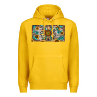 Lemon western sunflower and gemstone license plate Premium Hoodie - RanaPortraitStore
