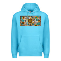 Ocean Blue western sunflower and gemstone license plate Premium Hoodie - RanaPortraitStore
