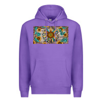 Purple western sunflower and gemstone license plate Premium Hoodie - RanaPortraitStore