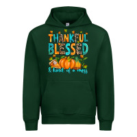 Forest Green Thankful blessed and kind of a mess Urban Hoodie - RanaPortraitStore