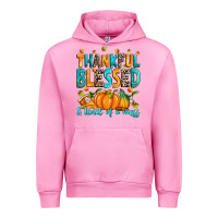 Fuchsia Pink Thankful blessed and kind of a mess Urban Hoodie - RanaPortraitStore