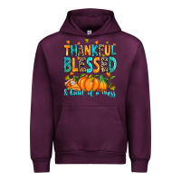 Mauve Wine Thankful blessed and kind of a mess Urban Hoodie - RanaPortraitStore