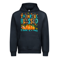Navy Thankful blessed and kind of a mess Urban Hoodie - RanaPortraitStore