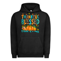 Pigment Black Thankful blessed and kind of a mess Urban Hoodie - RanaPortraitStore