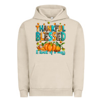 Pigment French Oak Thankful blessed and kind of a mess Urban Hoodie - RanaPortraitStore