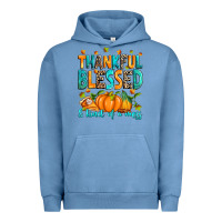 Pigment Pebble Blue Thankful blessed and kind of a mess Urban Hoodie - RanaPortraitStore