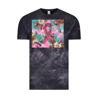 Cloud Black Breast Cancer Ribbon Stethoscope Vintage Tee - Artiststas