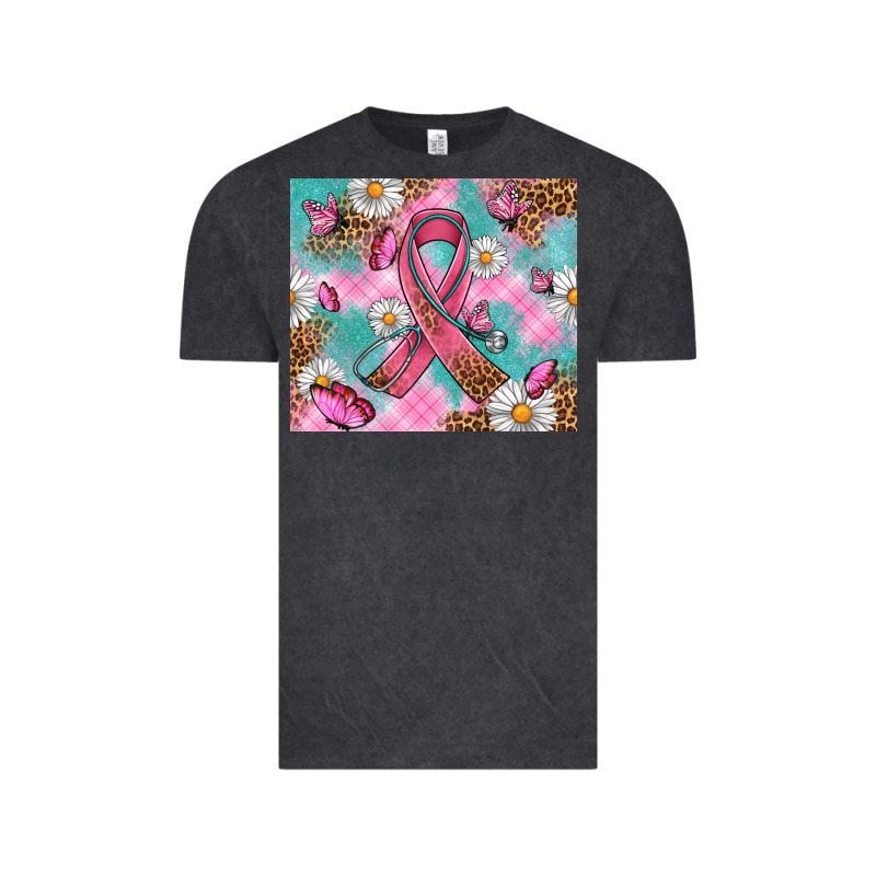 Breast Cancer Ribbon Stethoscope Vintage Tee by Artiststas | Teevron