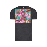 Vintage Black Breast Cancer Ribbon Stethoscope Vintage Tee - Artiststas