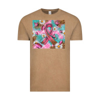 Vintage Coffee Breast Cancer Ribbon Stethoscope Vintage Tee - Artiststas