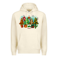 Sandshell christmas trees with basketball Premium Hoodie - Zillion Design Studio