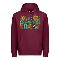 Burgundy beautiful crazy Premium Hoodie - texasbilliewilder