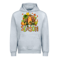 Heather Grey Tis' the season Fall American Football Urban Hoodie - RanaPortraitStore