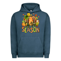 Pigment Midnight Navy Tis' the season Fall American Football Urban Hoodie - RanaPortraitStore