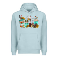 Blue Mist chicken coffee cups Premium Hoodie - texasbilliewilder