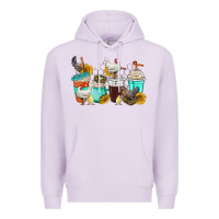 Lilac chicken coffee cups Premium Hoodie - texasbilliewilder
