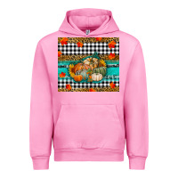 Fuchsia Pink Fall Pumpkins Urban Hoodie - RanaPortraitStore