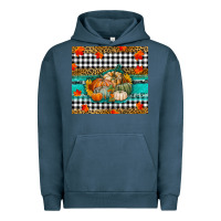Pigment Midnight Navy Fall Pumpkins Urban Hoodie - RanaPortraitStore