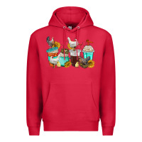 Cardinal chicken coffee cups Premium Hoodie - texasbilliewilder
