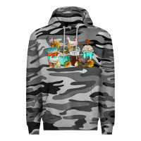 Slate Camo chicken coffee cups Premium Hoodie - texasbilliewilder