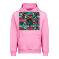 Fuchsia Pink Thanksgiving Turkey Urban Hoodie - RanaPortraitStore