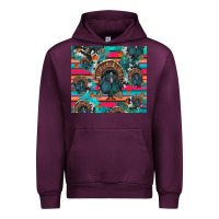 Mauve Wine Thanksgiving Turkey Urban Hoodie - RanaPortraitStore