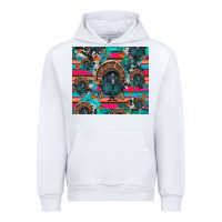 White Thanksgiving Turkey Urban Hoodie - RanaPortraitStore