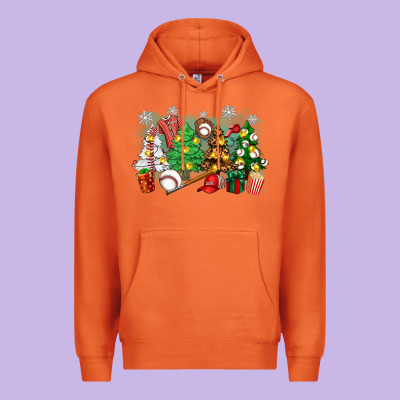 Christmas Trees With Baseball Premium Hoodie Designed By Zillion Design Studio