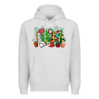 Dove Grey christmas trees with baseball Premium Hoodie - Zillion Design Studio