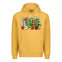 Mustard christmas trees with baseball Premium Hoodie - Zillion Design Studio