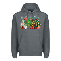 Rock christmas trees with baseball Premium Hoodie - Zillion Design Studio