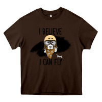 Chocolate Brown I Beleive I Can Fly, Dog, Heavy Core Tee - Bettercallsaul