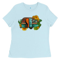 Caravan Sunflowers And Cactus Ladies Tee | Teevron