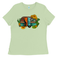 Matcha caravan sunflowers and cactus Ladies Tee - Artiststas