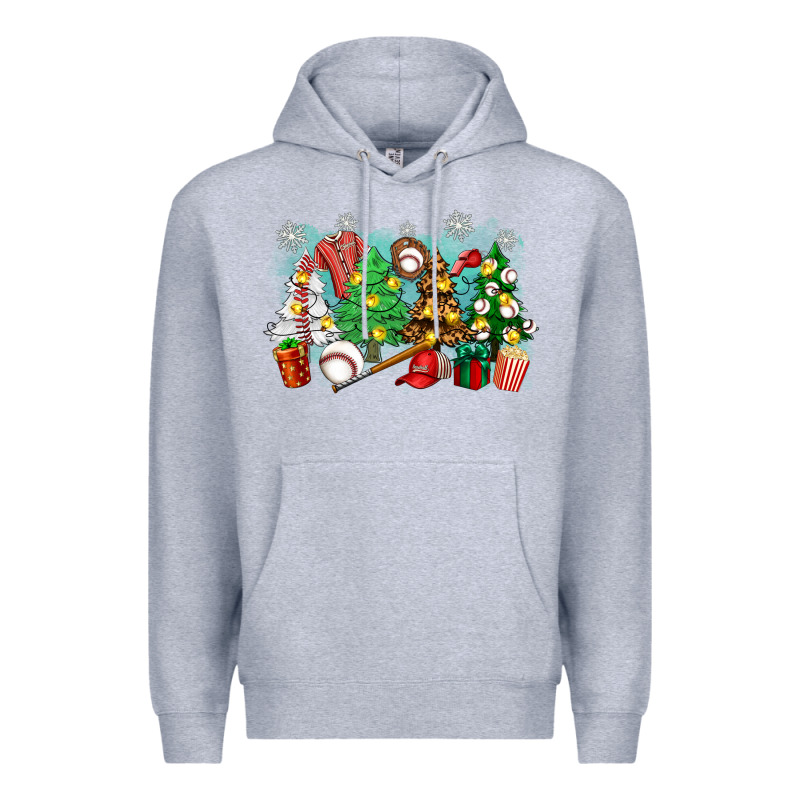 Christmas Trees With Baseball Premium Hoodie by Zillion Design Studio | Teevron