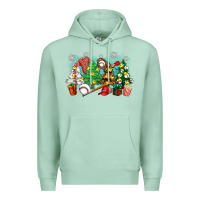 Seafoam christmas trees with baseball Premium Hoodie - Zillion Design Studio