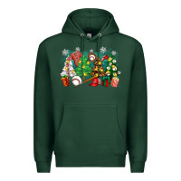 Sports Green christmas trees with baseball Premium Hoodie - Zillion Design Studio